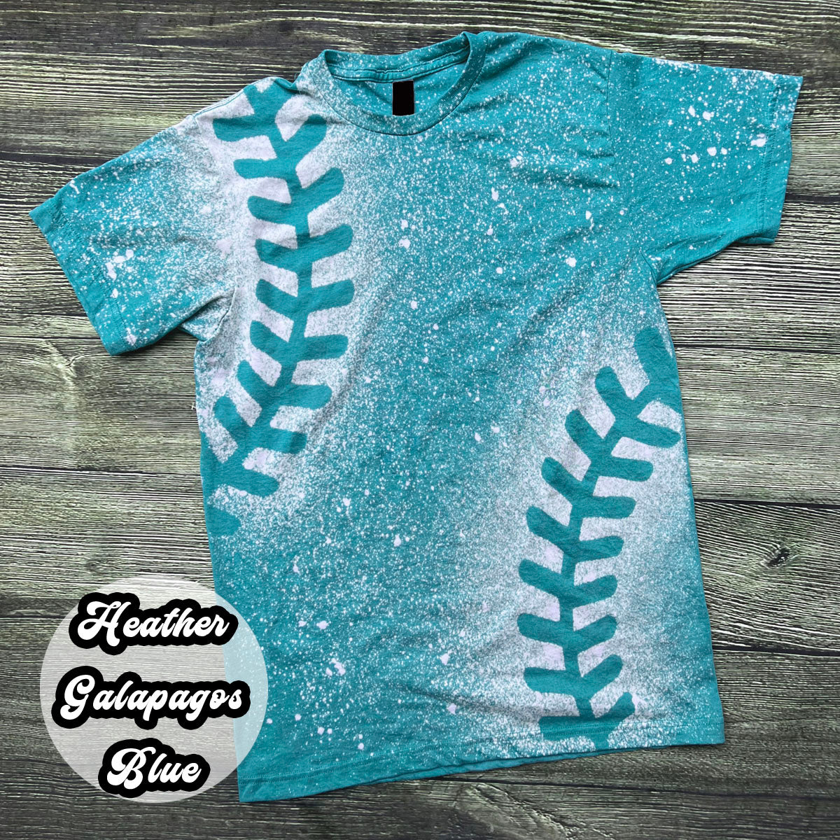 YOUTH Baseball Lace Bleached Tees (VARIOUS COLORS AVAIL).