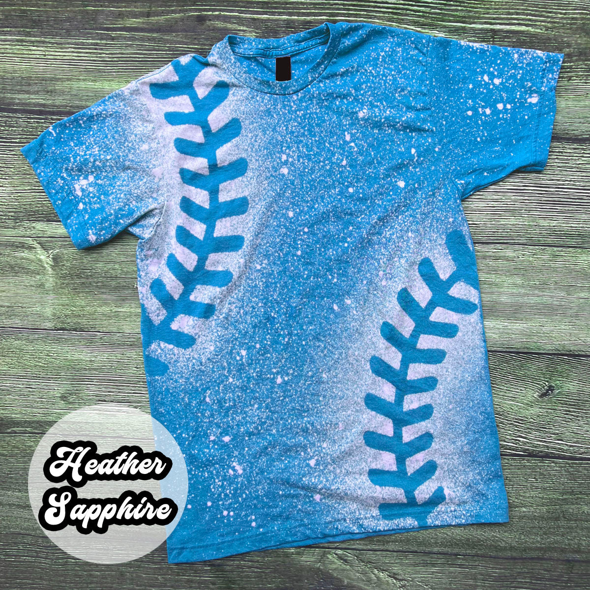 YOUTH Baseball Lace Bleached Tees (VARIOUS COLORS AVAIL).