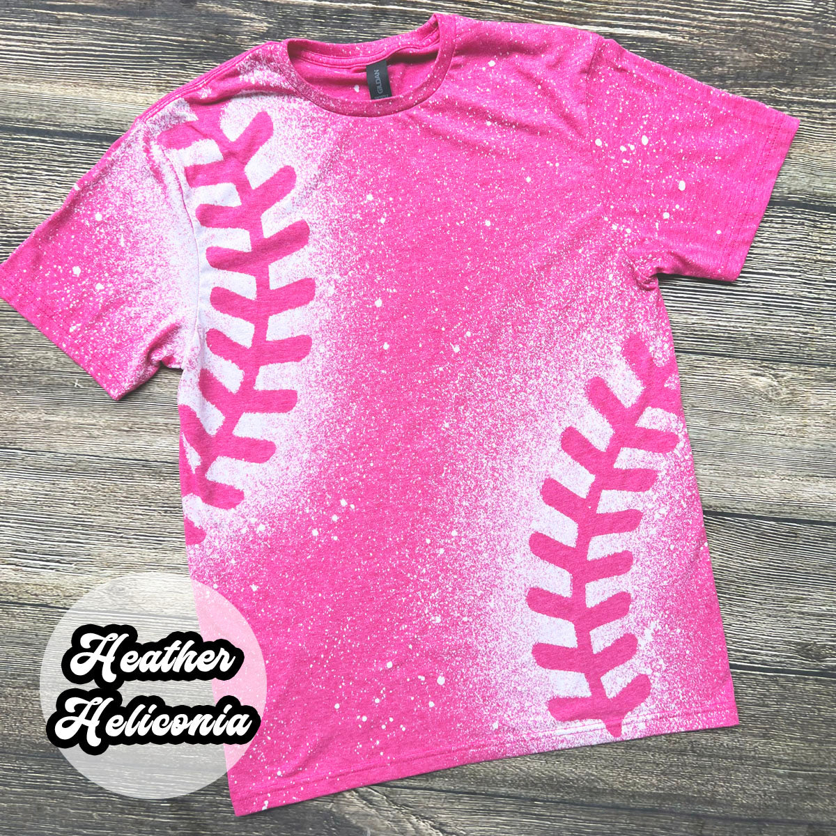 YOUTH Baseball Lace Bleached Tees (VARIOUS COLORS AVAIL).