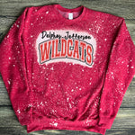 Delphos Jefferson Wildcats  Heather red- Mist bleached