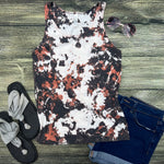 Cowhide Bleached Tank Top