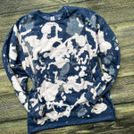 Blue Cowhide Bleached Tultex Sweatshirt