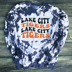 Lake City Tigers Wavy Charcoal Sweatshirt