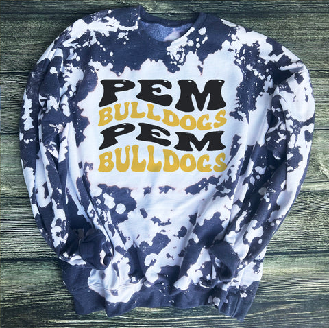 PEM Bulldogs Wavy Charcoal Sweatshirt