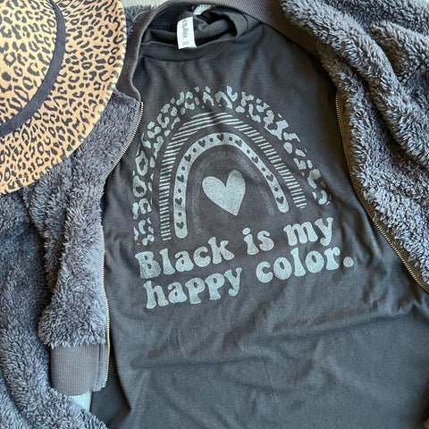 Black is My Happy Color Unisex Tee