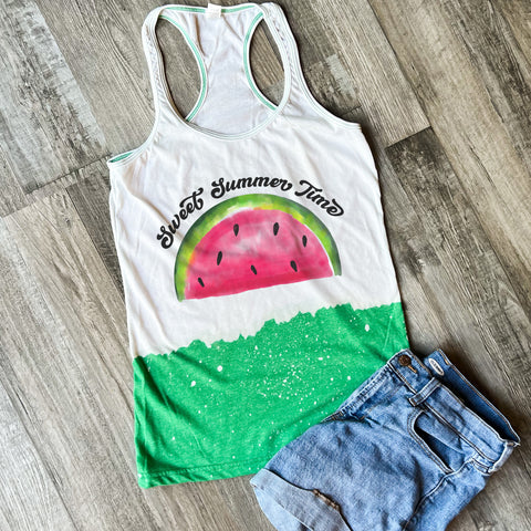 Sweet Summer Time Dipped Tank